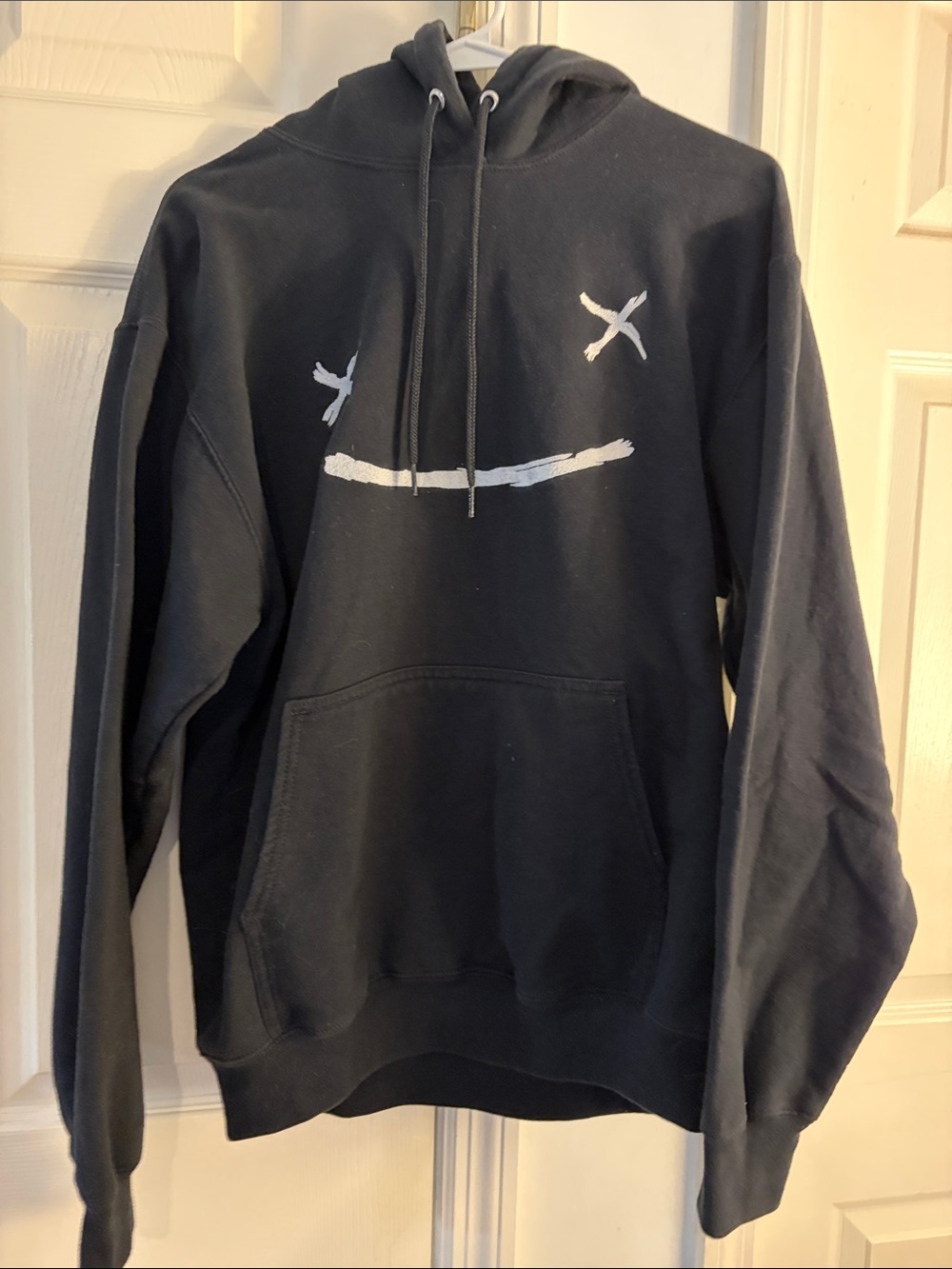 Dream Black Hoodie Sweatshirt - Black Smiley Print